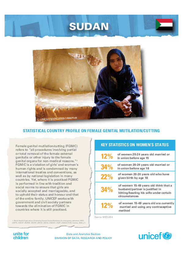 UNICEF Profile: FGM in Sudan (2016)
